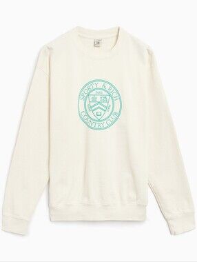 Sporty & Rich Paris Country Club Crew Neck Sweatshirt Size XL